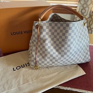Louis Vuitton Artsy MM Damien Azur Canvas with Braided Rolled Handle